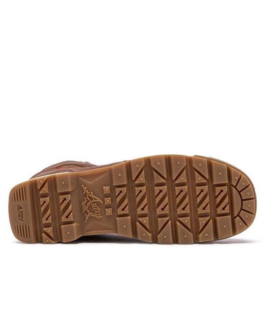 Autry Brown Lace Up Ankle Boots