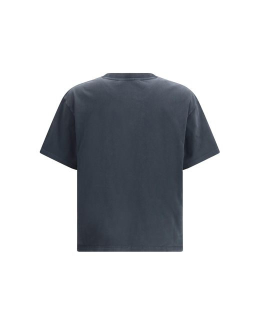 Marni Blue Cotton Jersey T-Shirt With Chest Pocket for men