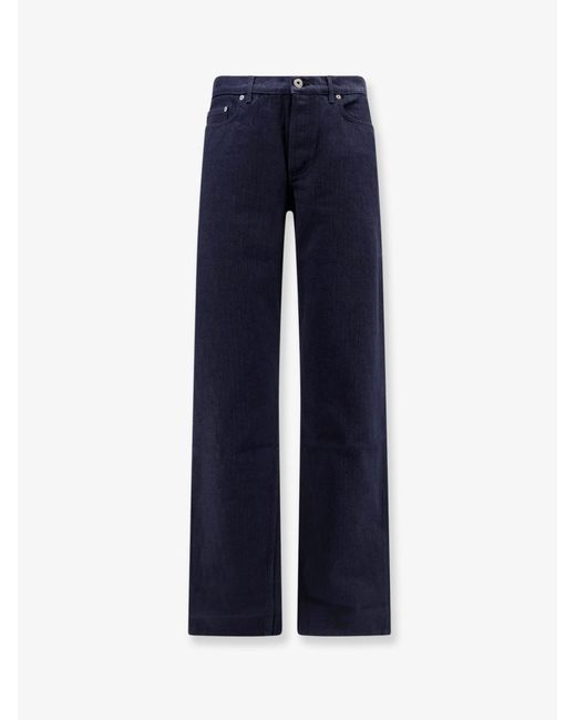 Dior Blue Dior Cotton Jeans With All-Over Dior Oblique Motif for men