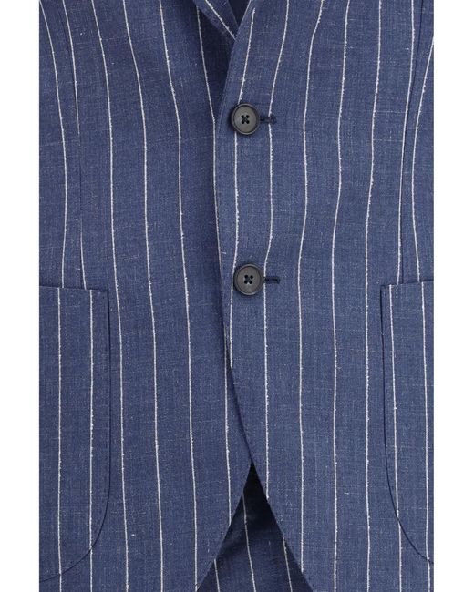 Gi Capri Blue Suit Pinstripe for men
