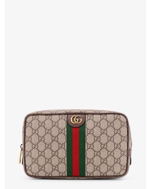 Men's Grey Savoy Gg Fabric Clutch