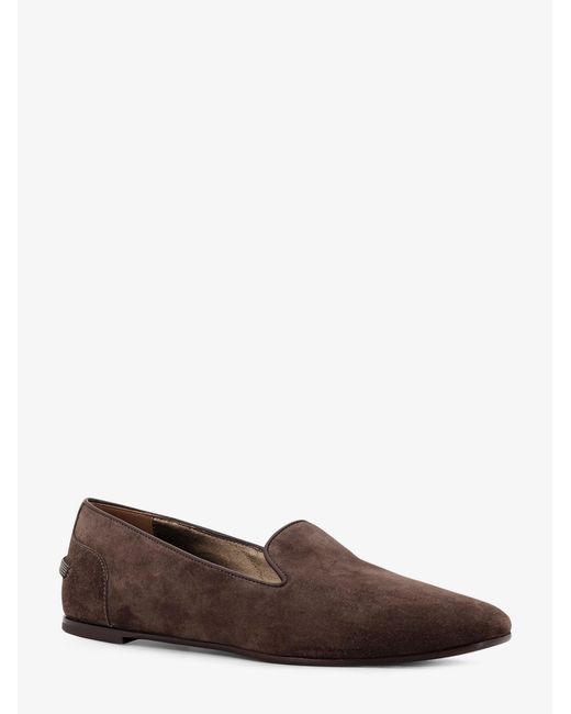 Brunello Cucinelli Brown Suede Loafers