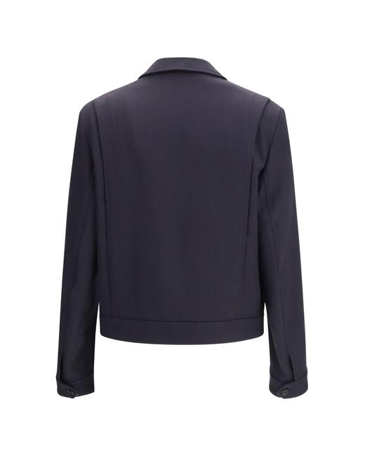 Loewe Blue Mid-Weight Wool Cavalry Jacket for men