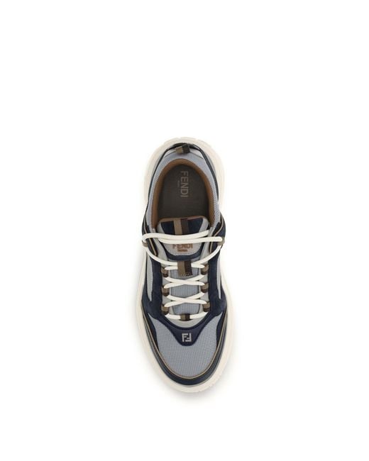Fendi White Sneakers Force Calf Leather for men