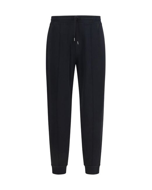 Brunello Cucinelli Blue Cotton-Blend Jogging Pants for men