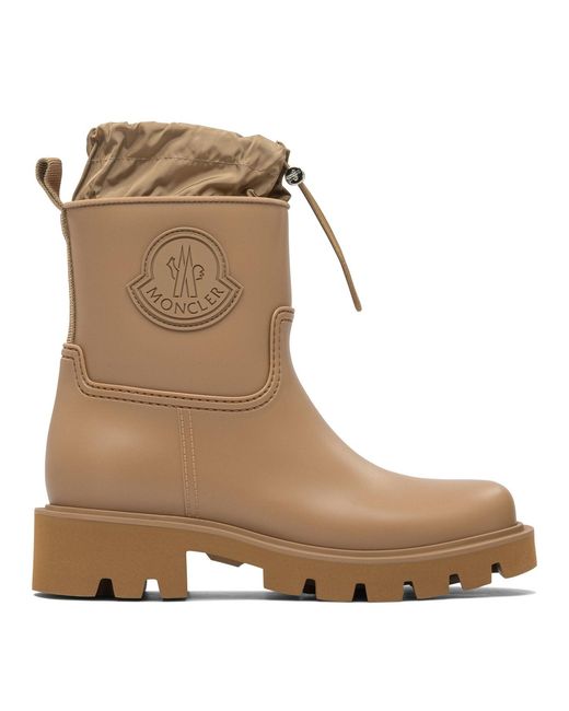 Moncler Brown "Kickstream" Rain Boots
