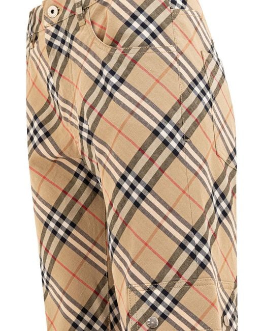 Burberry Natural "Check" Cargo Trousers