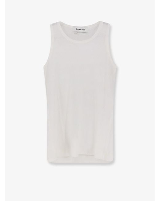 TONYWACK White Lyocell Blend Tank Top for men