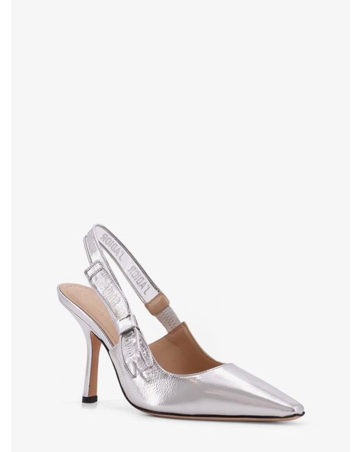 Dior White Dior J'Adior Laminated Leather Pumps