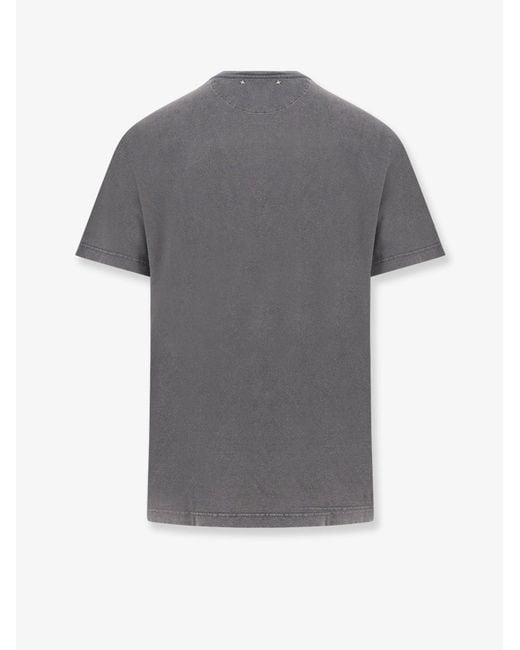 Golden Goose Deluxe Brand Gray Deluxe Brand Distressed Cotton T-Shirt for men