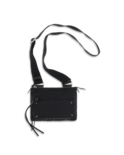 Margiela Black Zip Camera Shoulder Bag for men