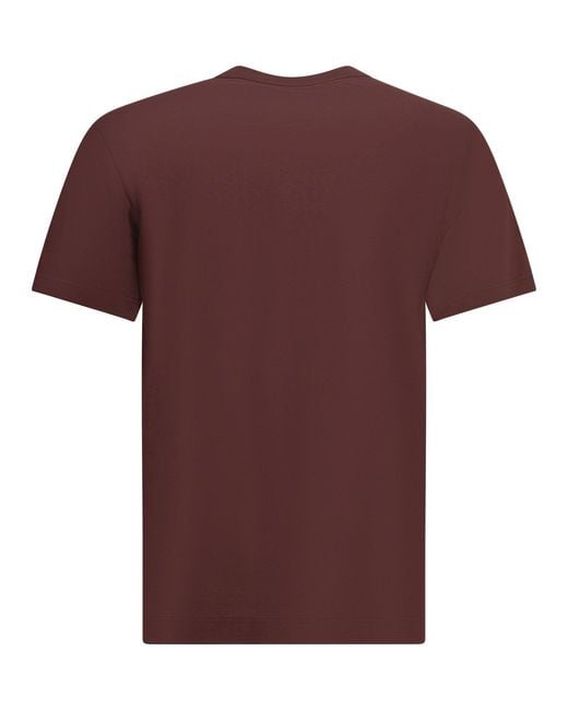 Comme des Garçons Purple Zipper Crew Neck T-Shirt for men