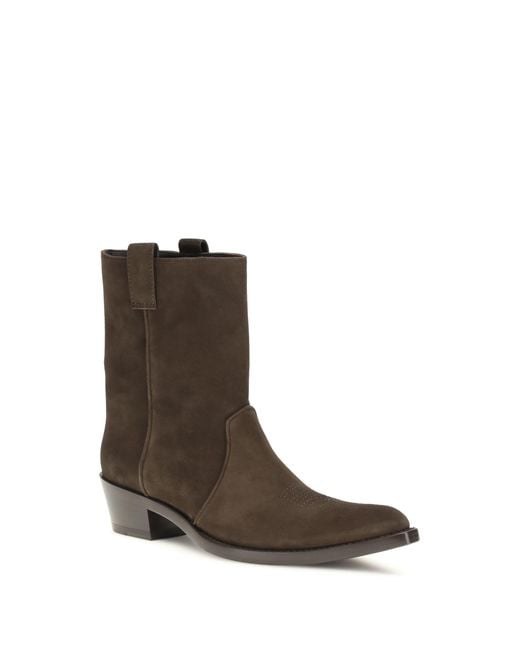 Khaite Brown Ankle Boots Clive