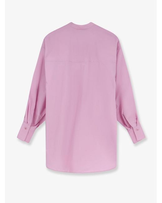 Nude Pink Shirt Oversized Cotton