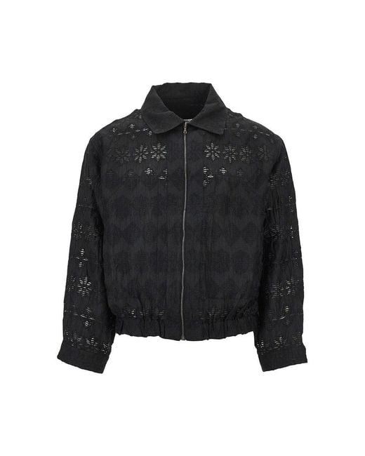 Cmmn Swdn Black 'Ares' Linen-Blend Blouson for men