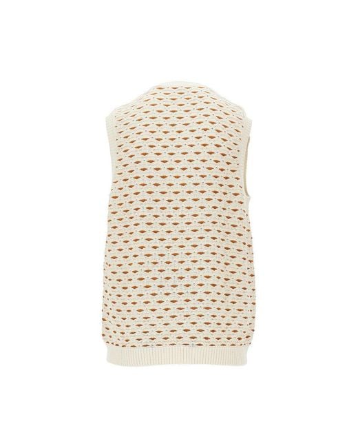 Les Deux Natural Esmay Shell Knitted Vest for men