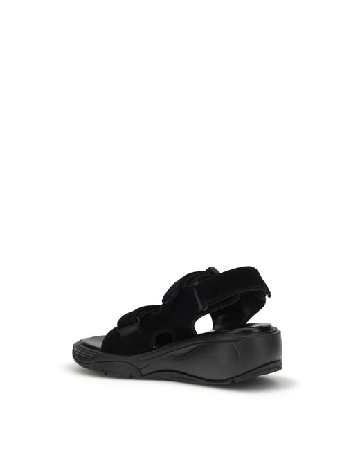 Phoebe Philo White Sandals Pace Runner Suede