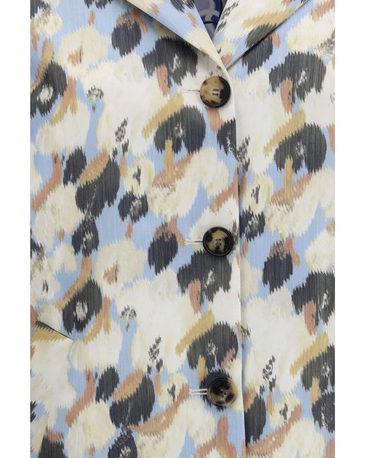 Marni White Printed Button Parka Coat