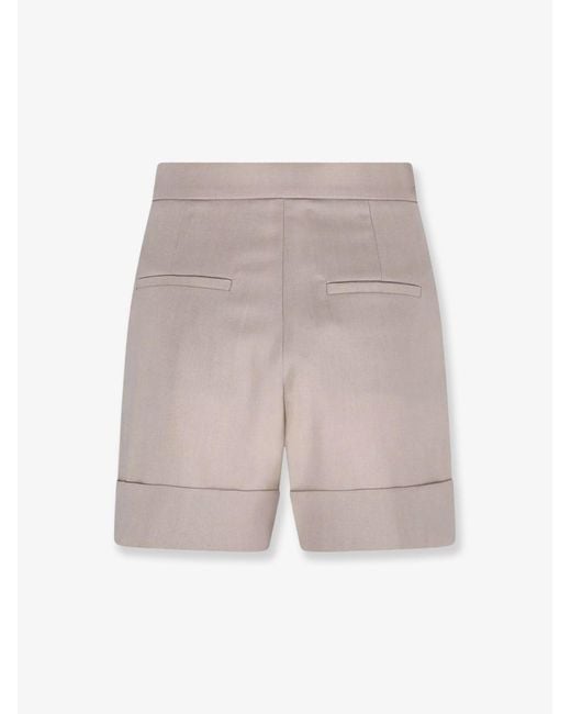 Max Mara Gray Virgin Wool, Mohair And Wool Blend Bermuda Shorts