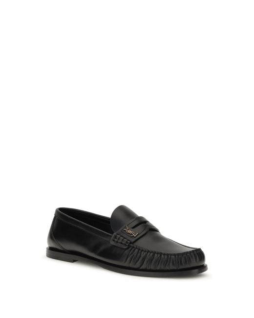 Saint Laurent White Laurent Loafers
