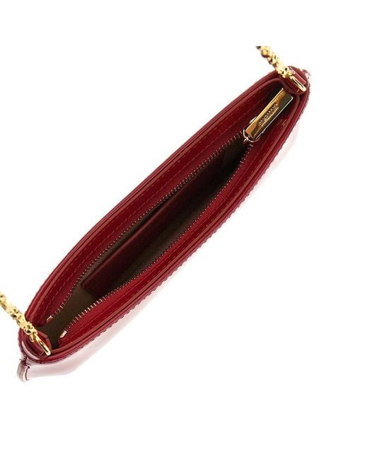 Jacquemus Red Small 'Bisou Chaine' Leather Bag