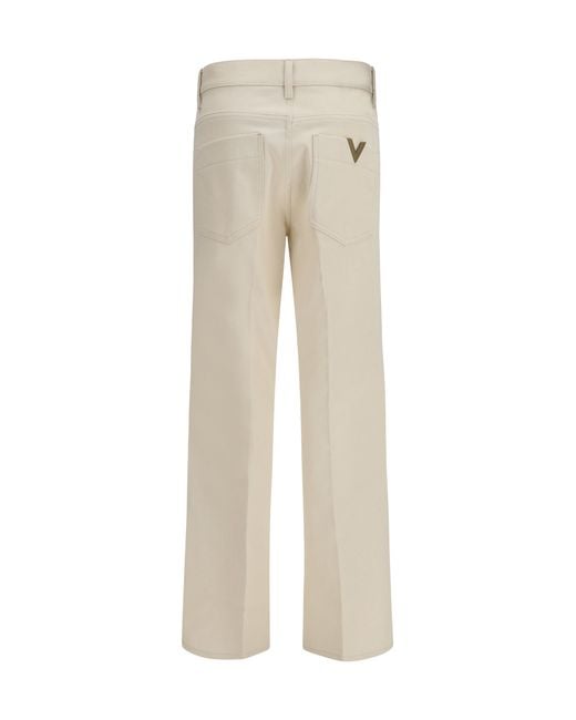 Valentino Natural Five-Pocket Flare Pants