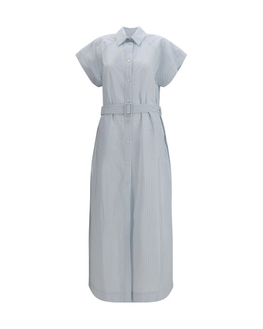 Jacob Cohen Gray Long Poplin Chemisier Dress