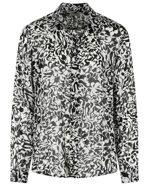 Dries Van Noten Black 'Carvies' Viscose Shirt for men
