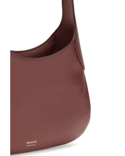 Khaite Brown Hobo Shoulder Bag Joan Calfskin