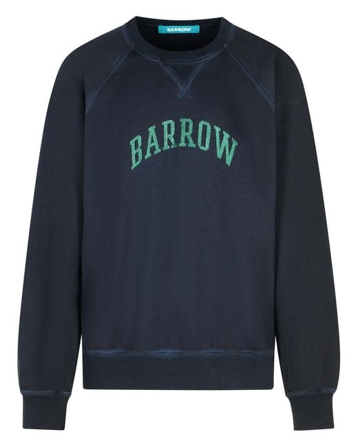 Barrow Blue Cotton Sweatshirt for men