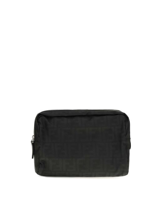 Fendi Black Medium Superlight Ff Zucca Fabric Beauty Case for men