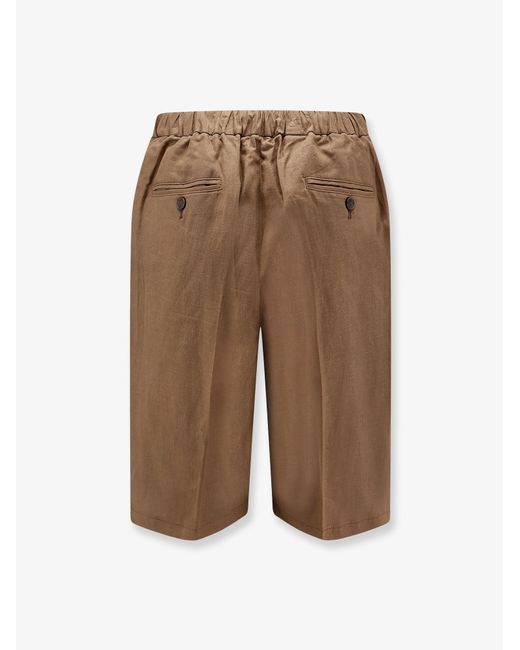 Hevò Natural Torre Lapillo Linen And Viscose Shorts for men