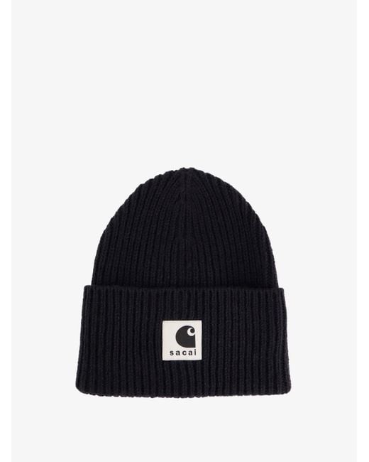 SACAI X CARHARTT WIP Blue Carhartt Wip Wool Blend Knit Beanie Hat for men