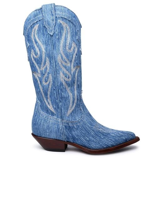 Sonora Boots Blue Light Denim Boots