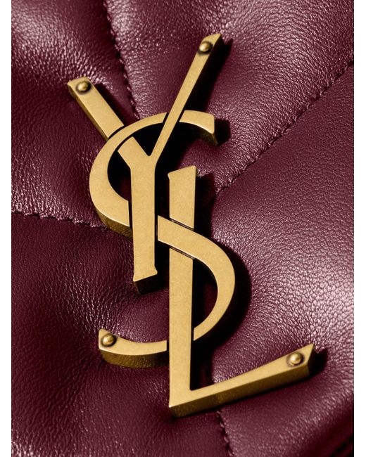 Saint Laurent Purple Loulou Puffer Matelasse Leather Shoulder Bag