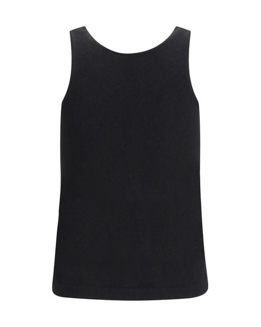 Brunello Cucinelli Black Sparkling Knit Tank Top