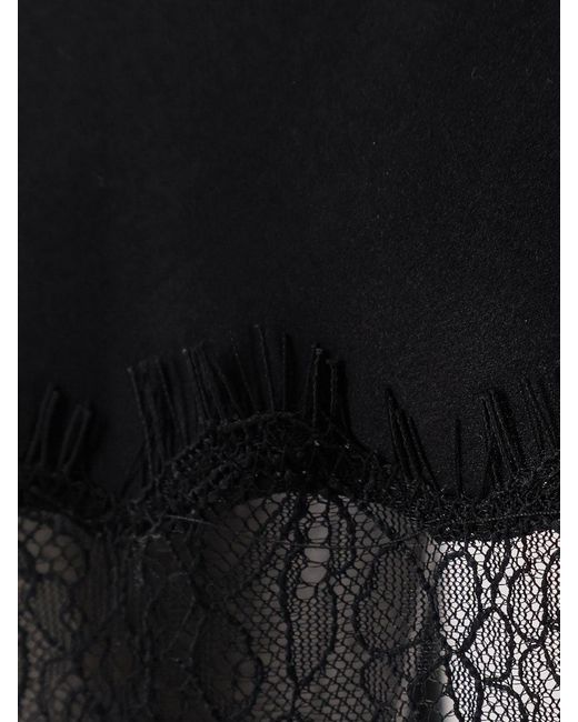 R2W Black Savia Silk Skirt