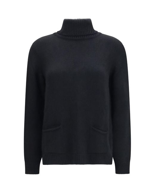 Ella Blue High Neck Cashmere Sweater