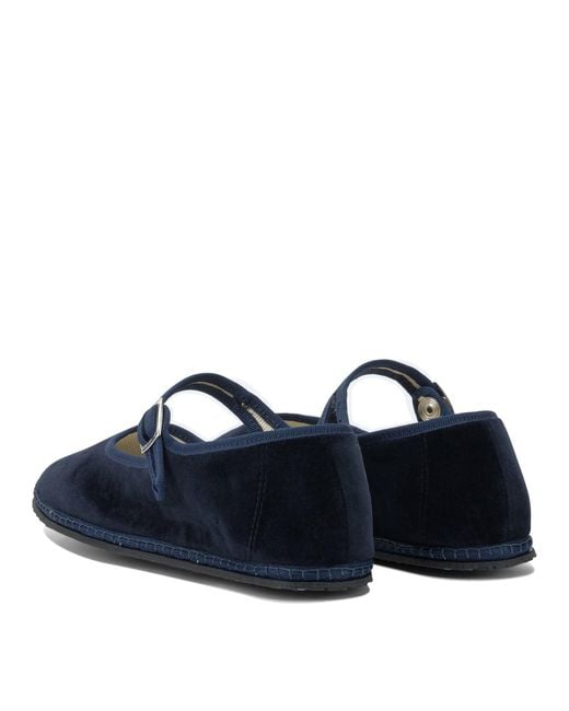 Vibi Venezia Blue Velvet Ballerinas