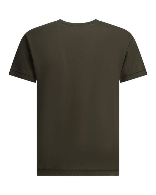 Stone Island Green Crewneck T-Shirt for men