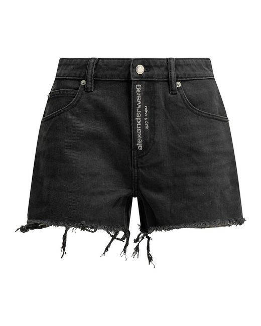 Alexander Wang Black Fly Five-Pocket Shorts