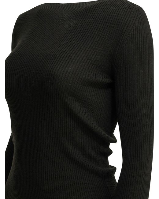 Rick Owens Black "Al" Boat Sweater
