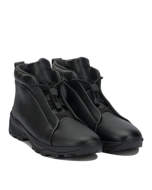 Zegna Black Ankle Boots for men