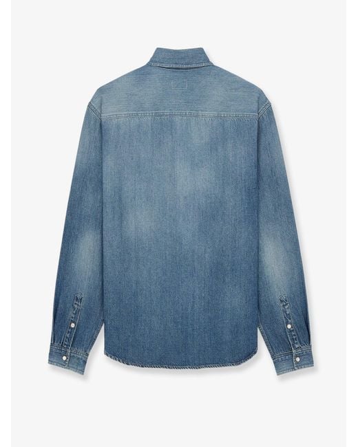 Saint Laurent Blue Cassandre Horizon Denim Shirt for men