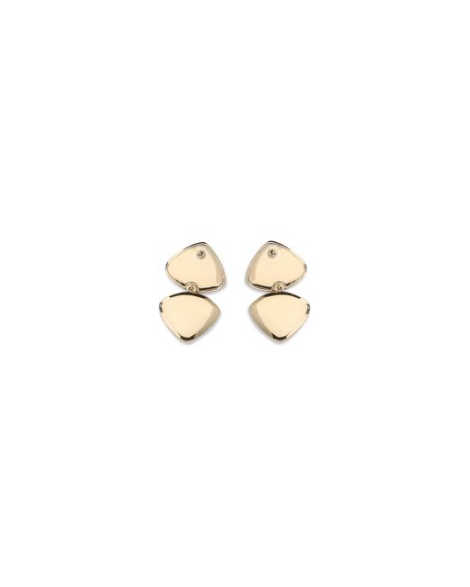 Self-Portrait White Two-Tone Speckled Enamel Earrings
