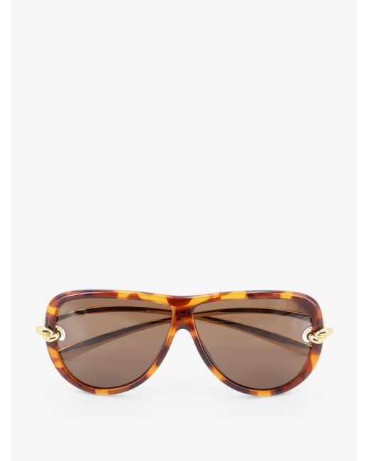 Bottega Veneta Multicolor Knot Aviator Acetate Sunglasses