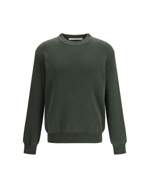 Golden Goose Deluxe Brand Green Ribbed-Knit Sweater for men