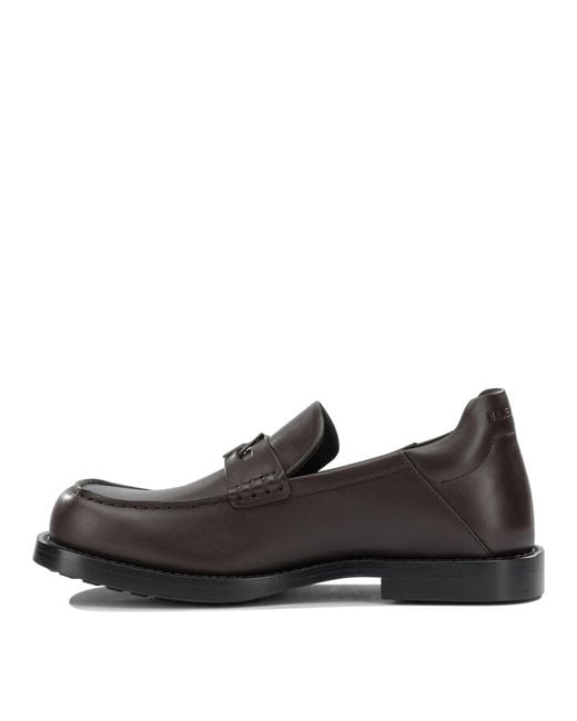Balenciaga Black Calf Leather Loafers