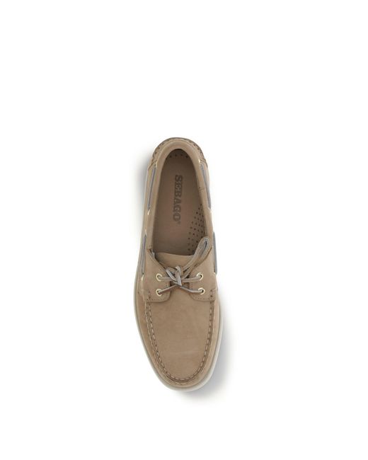 Sebago Natural Portland Nubuck Docksides Loafers-Camel for men