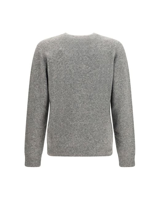 Roberto Collina Gray Wool And Camel Sweater for men